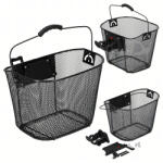 Malatec Nagy fém kerékpárkosár városi kerékpárhoz, kormányra akasztható