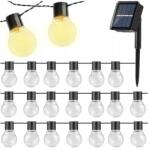 BERGE Napelemes fényfüzér 5m 20 db napelemes kerti izzó IP44 Kültéri (Girlanda Solarna Świetlna 5m + 20 Żarówek)