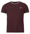 Fred Perry Rövid ujjú pólók TWIN TIPPED T-SHIRT Bordó EU L