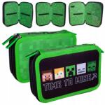 Astra Hármas iskolai tolltartó felszerelés nélkül Minecraft Jumbo Alex Steven AC3 (503022001)