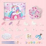  Gyerek karkötő készítő szett kulcstartók unikornis mintás mandzsettagombok (X001XOIPLP)