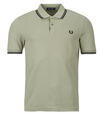 Fred Perry Rövid ujjú galléros pólók TWIN TIPPED FRED PERRY SHIRT Zöld EU M