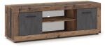 Mebel Elite BLAGO RTV szekrény 140 cm - sötét tölgy/grafit (W-LUNA-OSD-MA-RTV2D)
