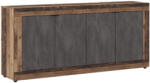 Mebel Elite BLAGO komód 180 cm sötét tölgy/grafit (W-LUNEA-OSD-MA-KOM4D)