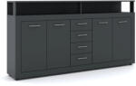 Mebel Elite BLAGO komód 190 cm - antracit (W-LUNA-ANT-ANT-KOM4D4S)
