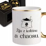 Style Couture Fehér Bögre Irodai Ajándék Kollégának Koffein És Káosz Nyomtatás