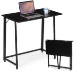 ModernHOME Masă de calculator pliabilă 80x45 cm suport pentru laptop negru ModernHome