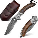 HARAHU RA-26660 Damaszk összecsukható vadászkés - Barna KP26660