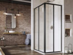 RAVAK Supernova SRV2+SRV2 90x90 195 S zuhanykabin fekete+transparent (14V703O2Z1S) - csempekert
