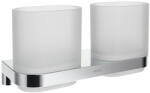 Ravak Hungary Kft Chrome CR II 220.00CR pohártartó üvegpoharakkal, króm (X07P1365) - csempekert