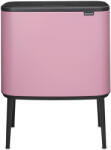 Brabantia Bo Touch Bin nyomófedeles szelektív kuka, 11+23L, acél, rózsaszín-lila