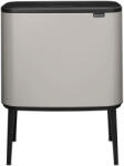Brabantia Bo Touch Bin nyomófedeles szelektív kuka, 11+23L, acél, hamvasszürke