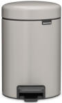 Brabantia NewIcon pedálos szemetes, lecsapódásgátló fedővel, 3L, acél, hamvasszürke