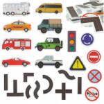  Vízi játék gyerekeknek habszivacs autó fürdő matricák (3039)