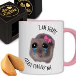 Style Couture Bögre Szív Tiktok Viral Szomorú Hörcsög IM Sorry Please Forgive Me |sütemény