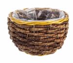 Bizzotto Ghiveci pentru flori rattan maro Ø16 cm x 10 h (BI0502513A)