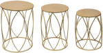 Clayre & Eef Set 3 suporturi flori metal auriu 41x55, 38x51, 35x47 cm (6Y4860deco)