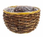 Bizzotto Ghiveci pentru flori rattan maro Ø 20 cm x 10 h (BI0502513B)