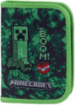 Baagl Училищен пенал един етаж Minecraft Boom BAAGL | Zelen | Момчешки | UNI