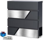 KĽUČKA Cutie poștală D3711 antracit + inox Antracit Da (3108K22912)