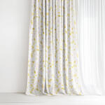 Goldea draperie decorativă valencia - flori de narcise 220x135 cm