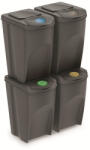 Prosperplast Set 4 cosuri de gunoi SORTIBOX IV gri, volum 4x35L Cos de gunoi