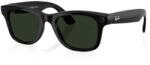 Ray-Ban Ochelari Smart Ray-Ban META Wayfarer Gen 2 RW4012 601/1M, marime M (50-22), Wi-Fi 6, Bluetooth, Aparat foto cu filmare, Asistent vocal, 32GB Flash, Lentile cu Tranzitie Transparent/Verde, Negru lucios