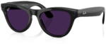 Ray-Ban Ochelari Smart Ray-Ban META Skyler Shiny RW4010 601/CH, marime 52, Wi-Fi 6, Bluetooth, Aparat foto cu filmare, Asistent vocal, 32GB Flash, Lentile cu Tranzitie Transparent/Violet, Negru (RW4010 601/CH