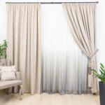 Hiko Set 2 draperii Base crem ivoire, cu rejansa Premium creion de 6, 5cm (100008120)