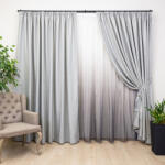 Hiko Set 3 piese, doua draperii Hiko Blackout Lux gri deschis si o perdea New Degradee, cu rejansa (10005181)
