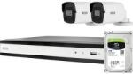 Abus ABUS Komplett-Set mit 2 PoE Mini Tube-Kameras + Rekorder TVVR36423T LAN IP-Megfigyelő kamera készlet1920 x 1080 pixel (TVVR36423T) (TVVR36423T)