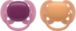 Philips Залъгалки Philips Avent - Ultra Soft, 18 м, 2 броя, лилава/оранжева (SCF093/03) - ozone