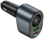 hoco. z56 szivargyújtó adapter (elosztó, szivargyújtó+1 usb+type-c aljzat, 35w, pd gyorstöltés) fekete (Z56)