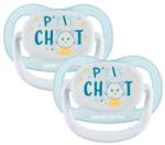 Bebeconfort Силиконови залъгалки Bebe Confort - Physio Air, 0-6 месеца, Petit Chat, 2 броя (3104201810) - ozone
