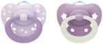 Nuk Силиконови залъгалки NUK First Choice - Day & Night, 0-6 м, за момиче, 2 броя (10175397) - ozone