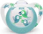 Nuk Силиконова залъгалка Nuk - Star, над 18 месеца, синя с птички (10739748) - ozone