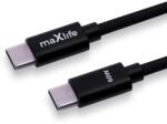 Maxlife Кабел Maxlife - MXUC-12, USB-C/USB-C, 2 m, черен (14264)
