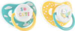 Lorelli Силиконови залъгалки Lorelli Baby Care - С капаче, 6м+, 2 броя, Yellow/Blue (10220760001) - ozone