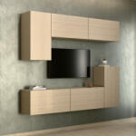 Intenso Concept-50 nappali faliszekrény sor - 200 cm (világos tölgy) - pepita