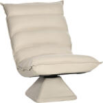 HOMCOM Fotoliu Relax din material capitonat cu pivotare la 360°, fotoliu rabatabil pe 3 nivele cu cadru din otel 62x62x95cm, bej HOMCOM | Aosom Romania (839-430V00BG) Canapea