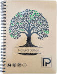PAPERLAND Caiet A4 cu spira Paperland, 96 file, 70g/mp, dictando, coperta carton, Natural edition (PP-24800053)