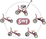  PETITE& amp; MARS Multifunkciós tricikli 5in1 Turbo - Dusty Rose