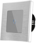 Luxion Intrerupator Simplu cu Touch din Sticla si Rama de Aluminiu LUXION, protocol Zigbee, Gri, LX-ZT-101A-GY (LX-ZT-101A-GY) - cel