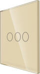 Luxion Telecomanda cu Touch Screen si 3 Canale RF433 LUXION, Auriu, LX-W1-WL3G-G (LX-W1-WL3G-G) - cel