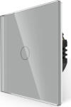 Luxion Intrerupator Simplu Cap Scara / Cruce RF433 cu Touch din Sticla LUXION, Gri (LX-MT-R102G-GY)