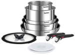 Tefal Set de 10 piese Ingenio Emotion, tigaie 22/26 cm, cratita 24 cm, craticioare 16/20 cm, capac ermetic 16/20 cm, 2 manere detasabile, capac sticla 24 cm (3168430338579)