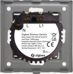 Luxion Intrerupator Simplu cu Variator cu Touch din Sticla si Rama de Aluminiu LUXION, protocol Zigbee, Auriu (LX-ZT-D101A-G)