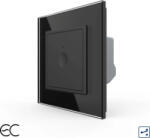 LIVOLO Intrerupator Simplu Cap Scara / Cruce cu Touch LIVOLO cu Rama din Sticla Protocol Zigbee EC, Negru (VL-FC1SZ2-2B-12)
