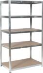Carmen Метален стелаж Carmen CR-1018 - 180х100х60 см, до 200 кг на рафт - цинк (3580558) - xmall