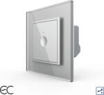 LIVOLO Intrerupator Simplu Cap Scara / Cruce cu Touch LIVOLO cu Rama din Sticla Protocol Zigbee EC, Gri (VL-FC1SZ2-2I-15)